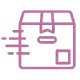 Icono de caja rosa 