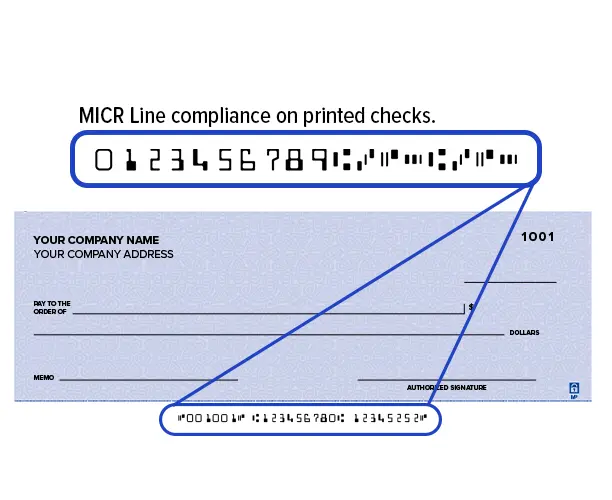 Cumplimiento de la línea MICR en los cheques