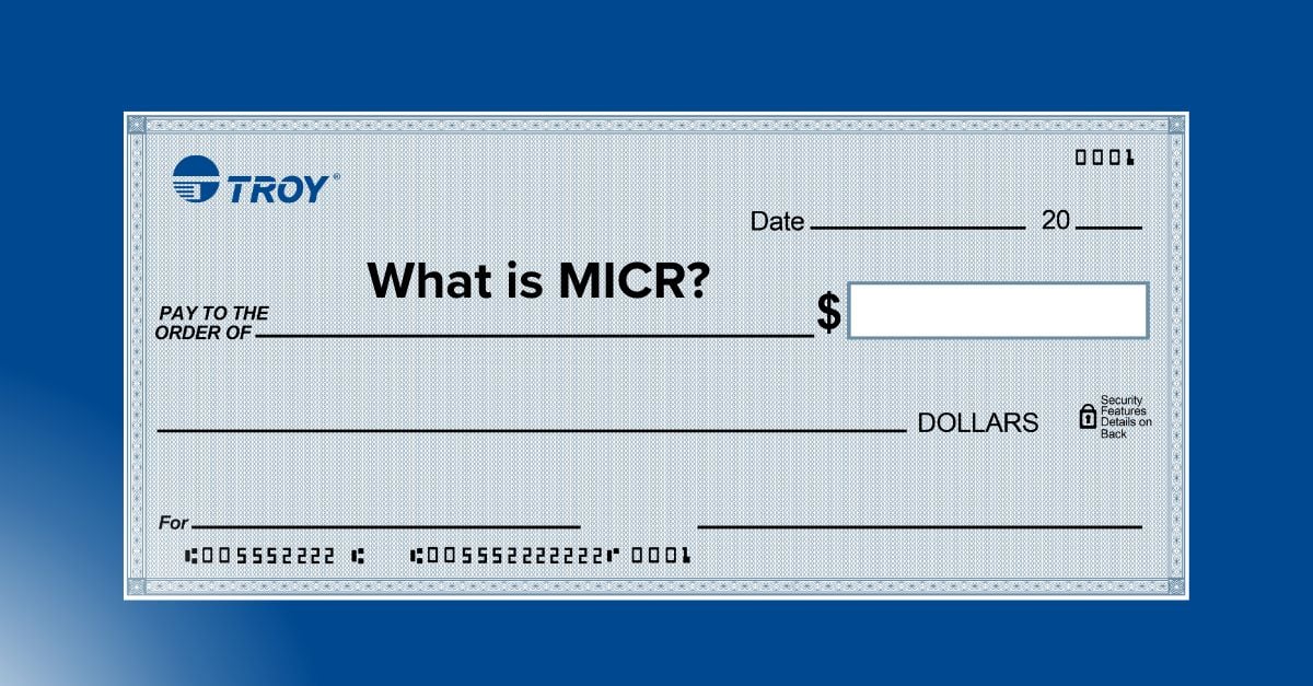 Cheque que dice Qué es MICR es línea de pago